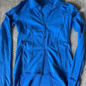 Lululemon Blue Double Zip-Up Workout Jacket Size Small